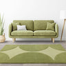 Asiatic London Canvas Reflect Retro Tufted Green Handmade Wool Abstract Geometric Rug - Medium 120x170 cm (4'x5'6")