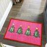 My Mat Nylon Indoor Washable My Bright Pink Red Christmas Home Trees Non Slip Entrance Rug in 50x75 cm