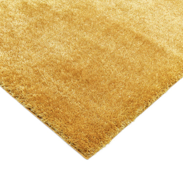 Payton Shaggy Rug Soft Fluffy Living Room Bedroom Silky Shimmer Gold Yellow Rug