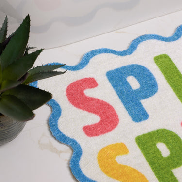 Dip and Drip Kids Bathroom Splish Splash Washable Non-Slip Rug 50x75 cm
