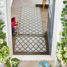 My Stain Resistant Tile Silver Washable Non-Slip Polypropylene Moroccan Doormat - 50x80 cm (1'8"x2'7")