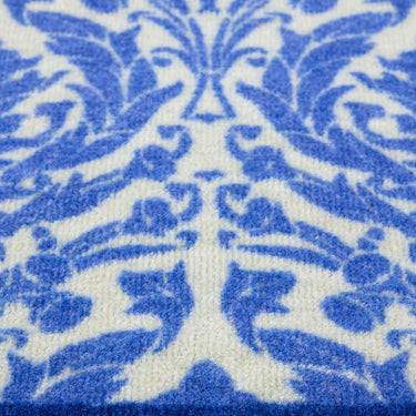 Dip & Drip Nylon Printed Non-Slip Washable Bathroom Royal Blue Damask 50x75 cm