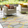 Asiatic London Matrix Hexagon MAX67 Tufted Silver Wool Viscose Geometric Textured Rug 160x230 cm - Large 160x230 cm (5'3"x7'7")