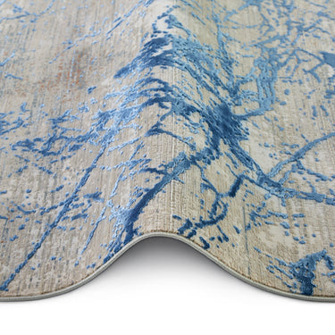 Emerald EMR101 Rug Modern Abstract Silky Rug in Blue