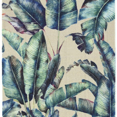 My Studio Tropical Pastel Palms Non-Slip Kitchen Home Entrance Runner Hall Rug in Multi Colours