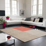 Blox Coral Hand Made Wool Geometric Blocks Rug in Medium Size 120 x 170 cm