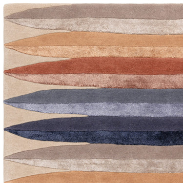 Matrix Pod  Multi MAX106 Rug Hand Made Wool Viscose Quality Modern Silky Striped Colours Rug