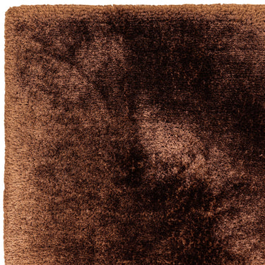 Plush Plain Shaggy High Pile Thick Silky Fluffy Soft Hand Woven Copper Rug