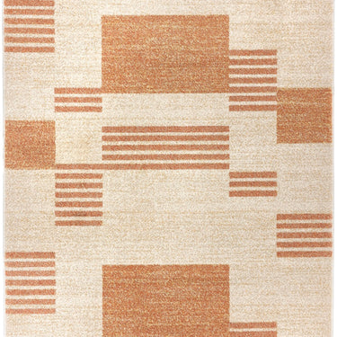 Origins Nomad Block Pattern Stylish Terracotta Indoor Outdoor Polypropylene Geometric Rug