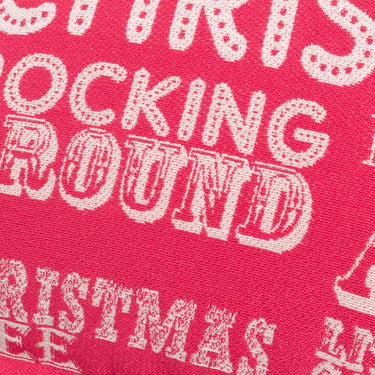 Christmas Songs Red Washable Cotton Soft Cushion 45x45 cm