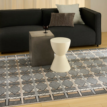 Nourison Nordic NRC06 Scandinavian Design Ivory Multi Abstract Geometric Textured Rug