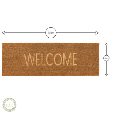 Asiatic London Welcome DO05 Coir Indoor Outdoor Non-Slip Doormat 40x120 cm