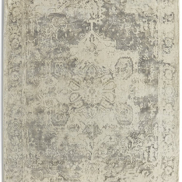 Rug Guru Fringe Silky Mocha Oyster Hand-Loomed Viscose Traditional Vintage Rug