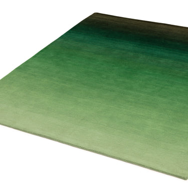 Ombre Quality Hand Tufted Wool Rug Hallway Runner in Blue, Green and Rust