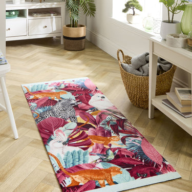My Studio Exotic Palms Non-Slip Kitchen Home Entrance Runner Hall Rug in Multi Colours 65x150 cm