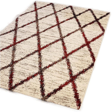 Traditional Oriental Tun 204 Moroccan Style Red Multi Rug in 120 x 170 cm (4'x5'6'')
