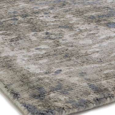 Gatsby Modern Abstract Shiny Viscose High Quality Hand Woven Cloud Grey Silver Rug
