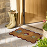 Scion Pepino Plum Multicolour Scalloped Coir Doormat 45x75 cm