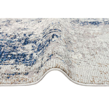 Rossa ROS03 Modern Abstract Hallway Runner Rug in Blue 80x240 cm (2'8''x7'10'')