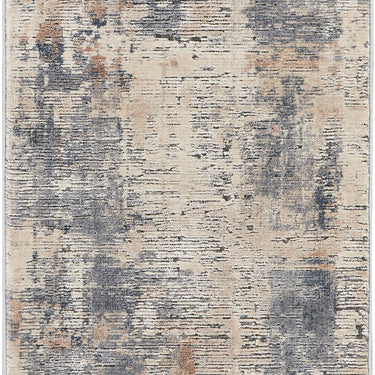Nourison Rustic Textures RUS05 Beige Grey Jute Polypropylene Abstract Textured Hallway Runner Rug