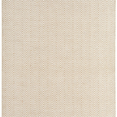Ives Hand Woven Chenille Flatweave Natural Waves Heringbone Rug in Natural Cream