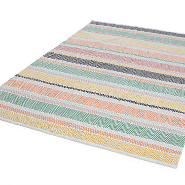 Boardwalk Reversible Flatweave Indoor Outdoor Rug in Pastel Multi Colours