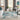 Nourison Maxell MAE08 Ivory Teal Cotton Abstract Modern Rug