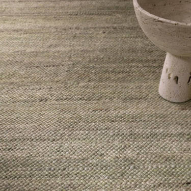 Birkdale Hand Woven Wool Blend Boucle Texture Reversible Rug in Pistachio Green