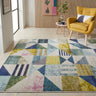 Carnaval CAR101 Light Multi Colours Modern Geometric Rug by Concept Looms - Small 80x150 cm (2'6"x5')