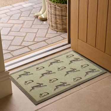 Emily Bond Rabbits and Hares Natural Washable Indoor Rug and Runner