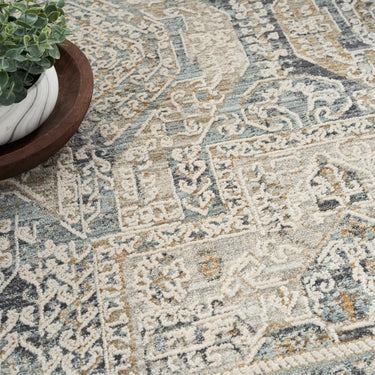 Lynx LNX01 Ivory Charcoal By Polypropylene Persian Traditional Vintage Rug
