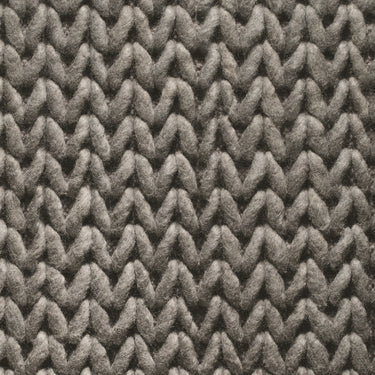 Fusion Luxury Soft Hand Woven Braided Wool Rug in Grey