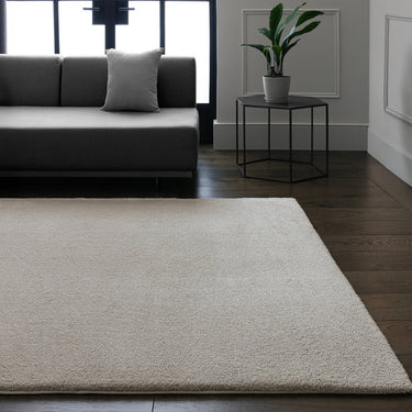 Como Ultra Soft Silky High Shine Velvety Silver Jute Shaggy Textured Rug - Small 80x150 cm (2'6"x5')