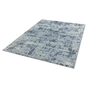 Orion Modern Abstract Rug in Metallic Colours Blue, Silver, Pink, Yellow and Green