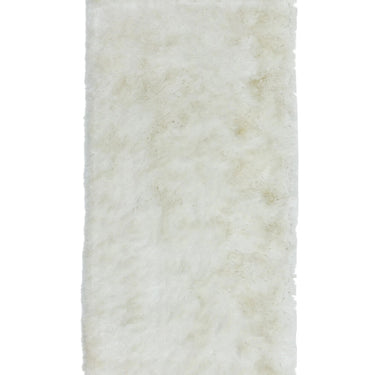 Asiatic London Whisper Silky Shiny High Pile Ivory Shaggy Textured Plush Rug - Runner 65x135 cm (2'1"x4'5")