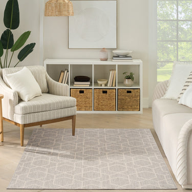 Horizon Classic Trellis HOZ01 Grey By Indoor Outdoor Polypropylene Geometric Textured Rug