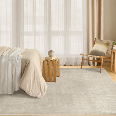 DKNY Madison Square DK014 Shimmer MSQ01 Ivory Abstract Textured Modern Rug