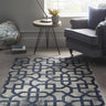 Origins Avanti Geometric Modern Classic Moroccan Soft Silky Rug in Grey/Blue 120 x 170 cm - Medium 120x170 cm (4'x5'6")