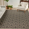 Horizon Trellis HOZ01 Charcoal Grey By Indoor Outdoor Polypropylene Geometric Textured Rug - Medium 152 x 213 cm (5'x7')