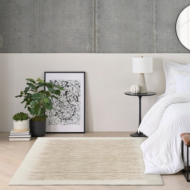 Grand Street GRN04 Silky Ivory Taupe By Abstract Modern Soft Rug