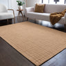 Thatch Honey Beige Hand Woven Wool Rug Checked  Pattern - Medium 120x170 cm (4'x5'6")