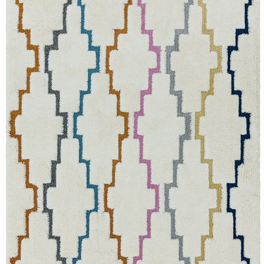Asiatic London Ariana AR01 Trellis Boho Harmony Soft Scandi Multicolour Polypropylene Shaggy Moroccan Textured Rug
