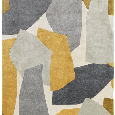 Asiatic London Romy Element Hand-Tufted Ochre Grey Wool Modern Soft Rug