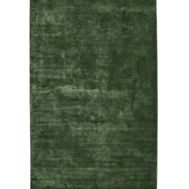 Luxury Plain Karma Guru Soft Silky Viscose Rug in Fern Green