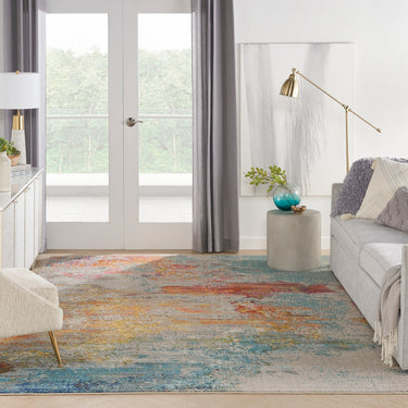Celestial CES02 Modern Abstract Multi Colours Sealf Rug by Nourison