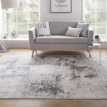 Rossa ROS03 Modern Abstract Rug in Grey