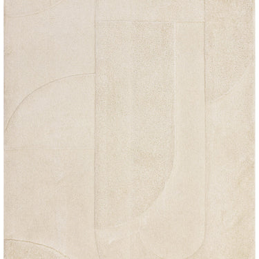 Asiatic London Tova 3D Pattern Tufted Touch Ivory Geometric Textured Modern Rug