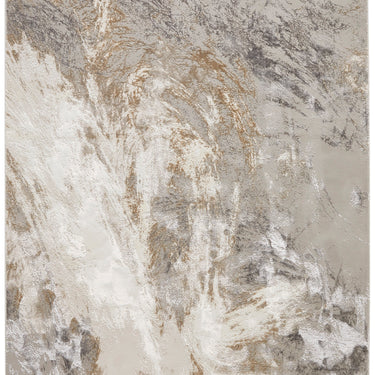 Santa Monica SMC101 Art Pictorial Grey Beige Abstract Modern Soft Rug