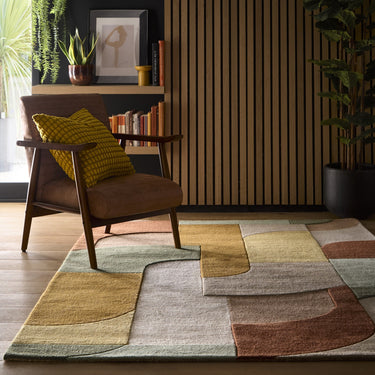 Origins Retro Deco Tufted Multicolour Wool Rug - Medium 120x170 cm (4'x5'6")