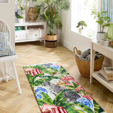 My Studio Lux Leopard Non-Slip Kitchen Home Entrance Runner Hall Rug in Multi Colours 65x150 cm